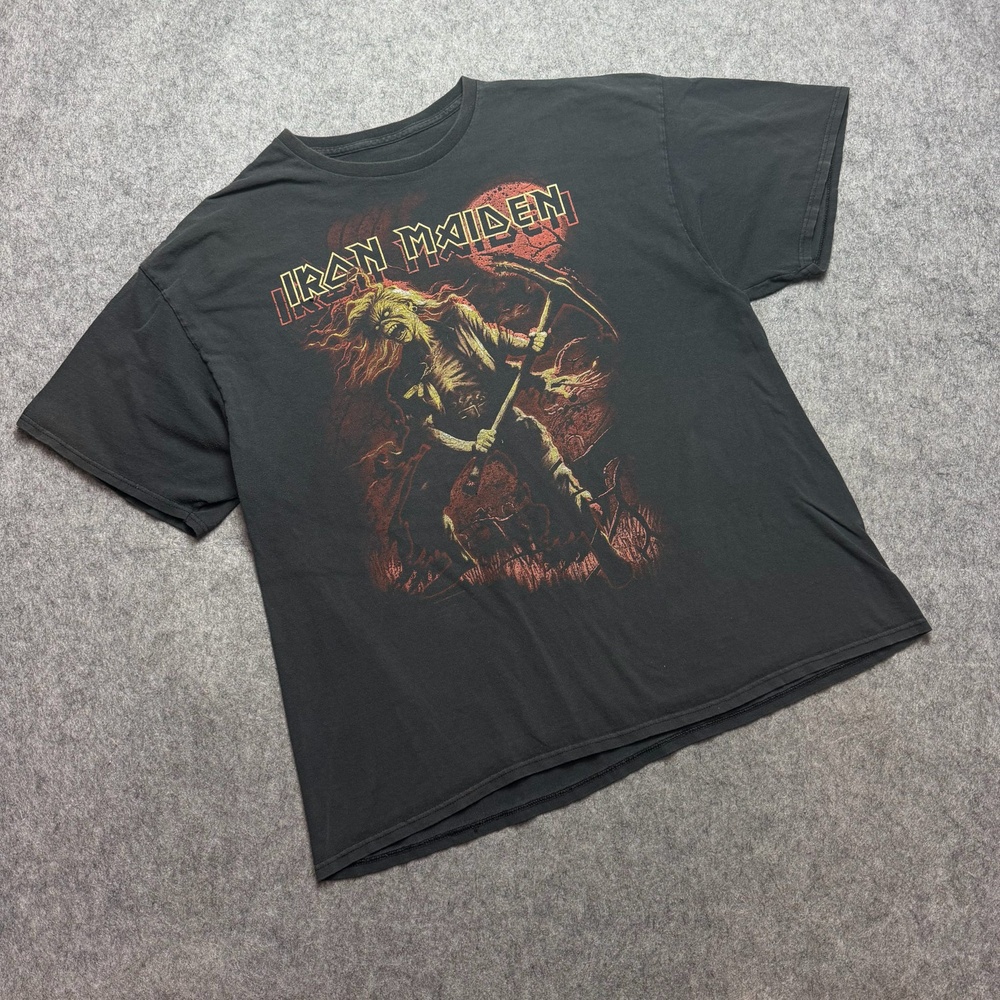 Iron Maiden Shirt Mens XL Black Eddie Pickaxe Graphic Metal Band Tee Music